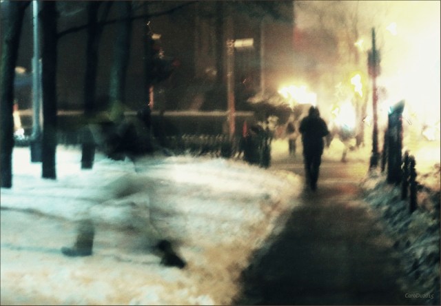 ENTRE DEUX FEUX - Un coin du parc Émilie Gamelin, Montréal - Mars 2015